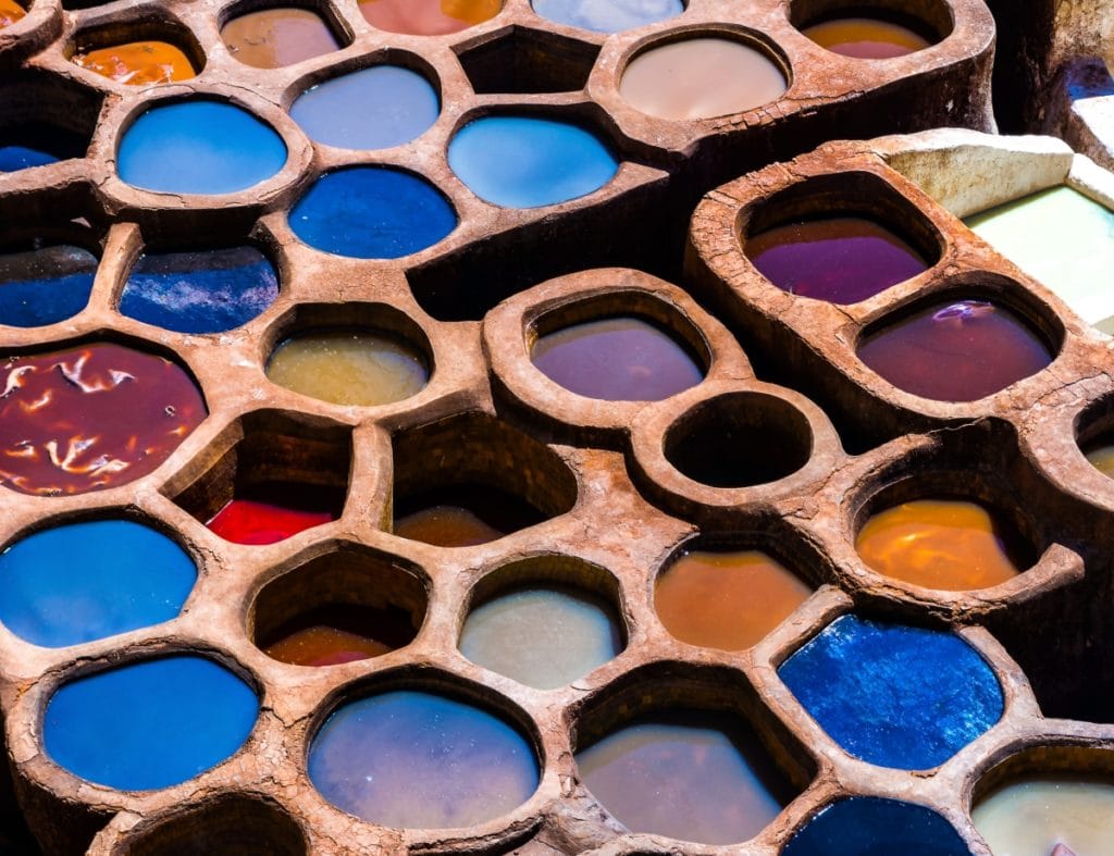 1 Leather dyeing tank in Fes