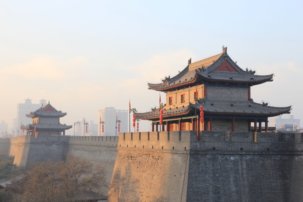 2 Vista de las murallas de la fortaleza de XiAn