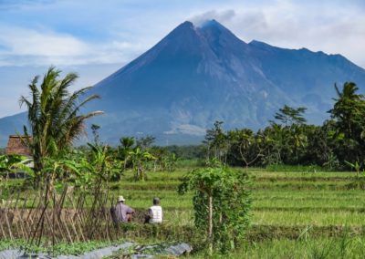 6 Volcan Merapi derriere cultures locales