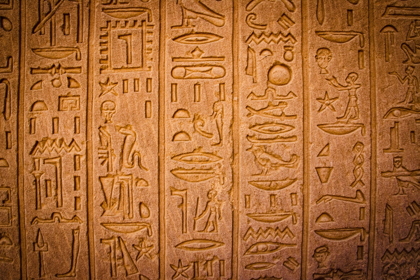 Ancient,Egyptian,Writing,,Egyptian,Hieroglyphs,,Wall,Inscriptions