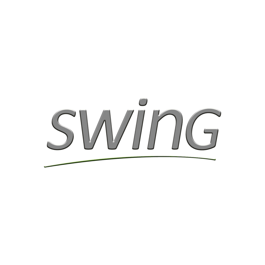 Logo swing metalise