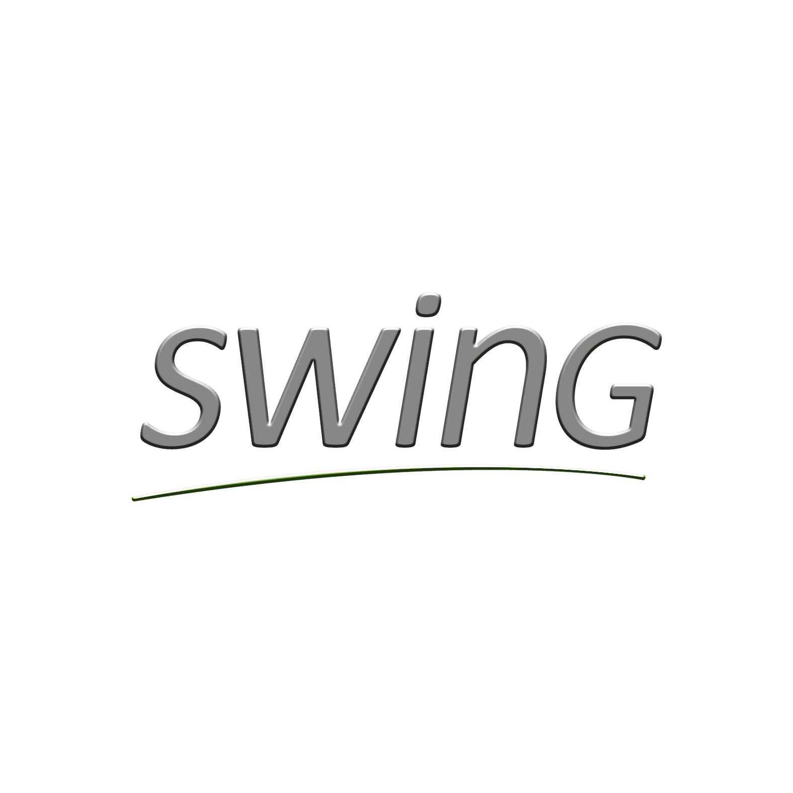 Metalized swing logo