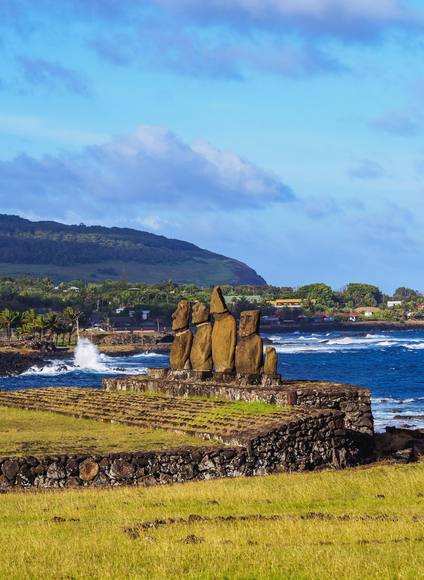 Moais on Easter Island, Chile